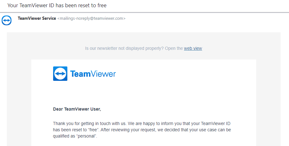 teamviewer ios commercial use suspected