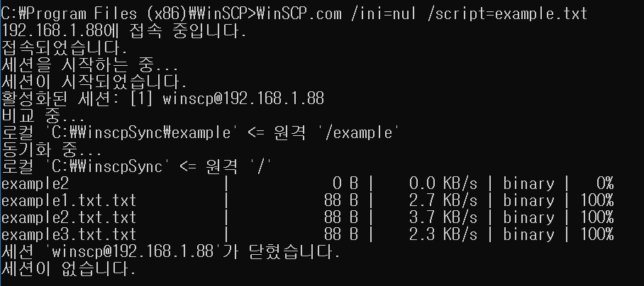 winscp synchronize remote script