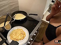 아침준비하면서 남친막대기 맛보기~ 5분 7초