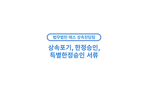 미성년자가 상속포기 한정승인 할 때 5