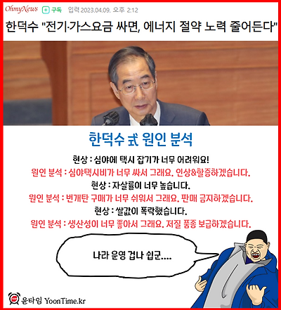 한덕수식 원인분석