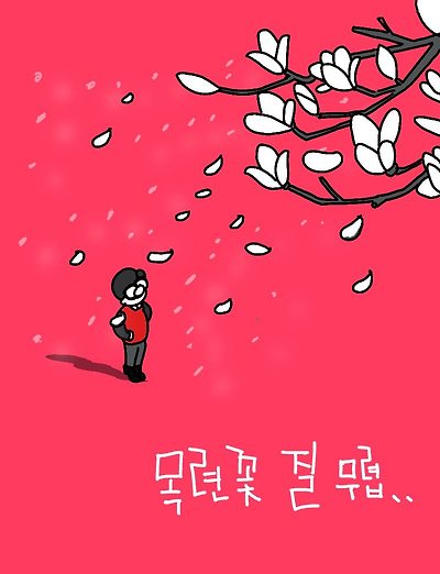 목련꽃 질무렵