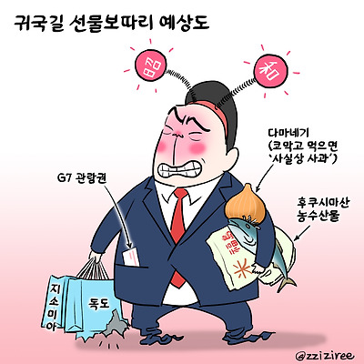 귀국길 선물 보따리 예상도