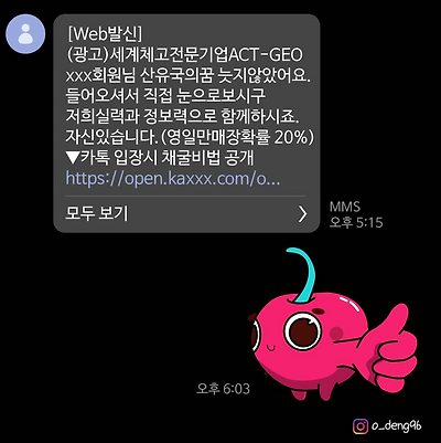 투자 리딩방 스미싱