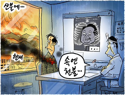 밖엔 산불, 속엔 천불!