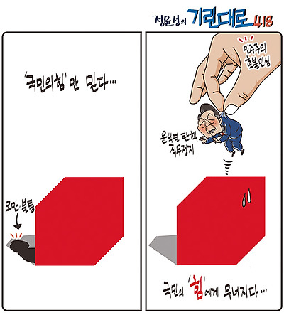 尹탄핵, '국민의힘'만 믿다 국민의 '힘'에 무너지다