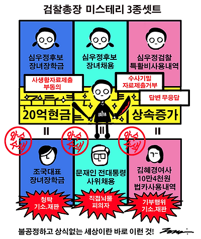 검찰총장 미스테리 3종 셋트