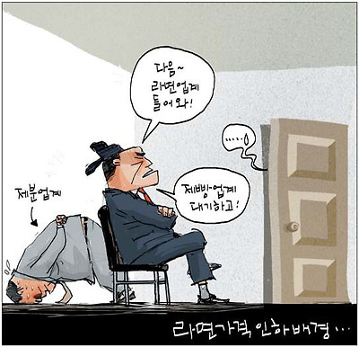 라면 가격 인하 배경