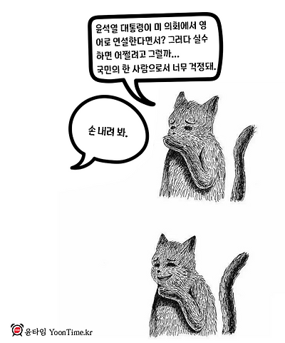 영어 연설이 걱정 돼.