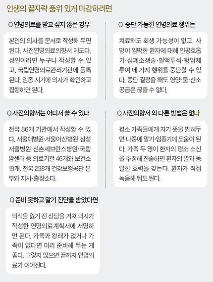 인생의 끝자락 품위 있게 마감하려면