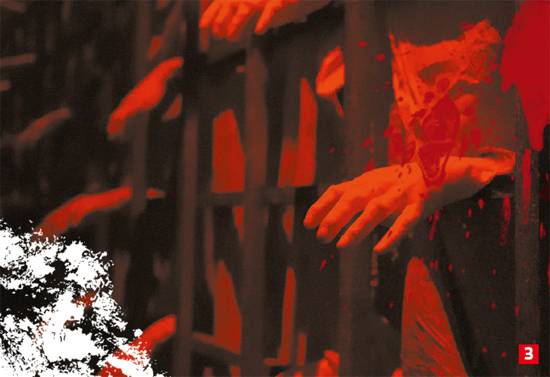 손이 튀어나오는 벽을 지나가야 다음 미션 장소로 이동할 수 있다.