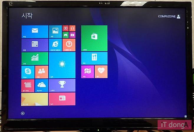 윈도 설치를 마친 모습