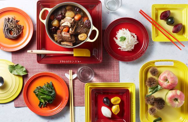 갈비찜을 비롯 정갈하게 차려진 여의도 메리어트 호텔의 르크루제.