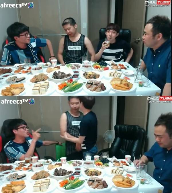 아프리카티비 시상식, 男BJ 철구·로이조·지코·보겸 술방..."이런 난쟁이한테..."