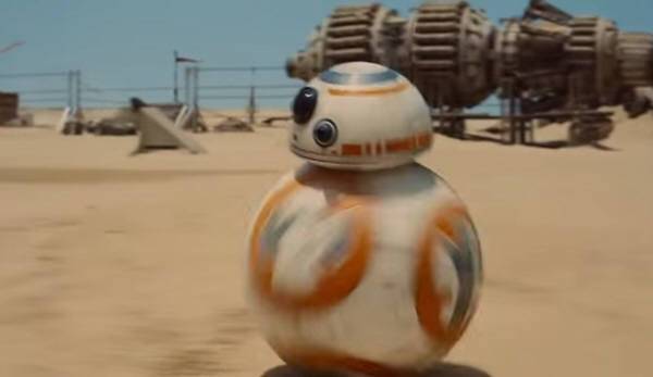 스타워즈 에피소드7의 깨어난 포스에 등장한 드로이드 BB-8. 사진=유튜브