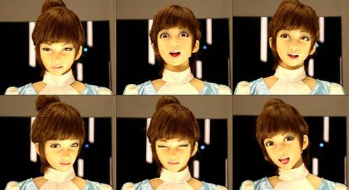 한국생산기술원이 개발 중인 감성로봇 에버4의 다양한 표정./사진제공=생기원