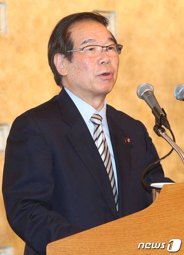 한일의원연맹 일본 측 회장인 누카가 후쿠시로 자민당 중의원 의원 /뉴스1 © News1 송원영 기자