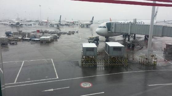 중국 충칭 장베이 국제공항에는 지난 23일 폭설로 인해 항공기 결항 사태가 발생했다./사진=김지민 기자