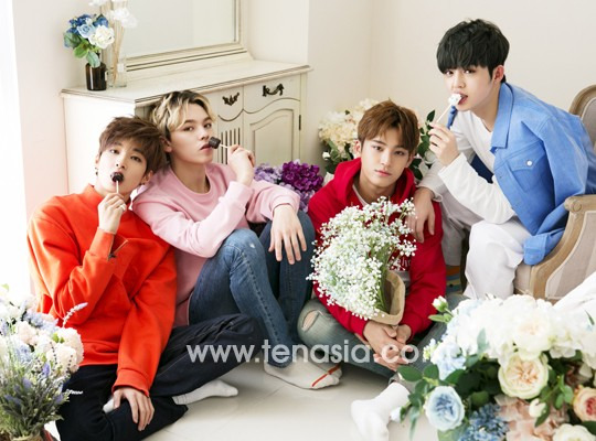 힙합팀 원우, 버논, 민규, 에스쿱스(왼쪽부터)