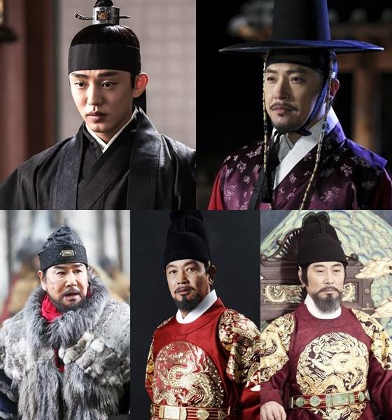 유아인, 안재모, 백윤식, 김영철, 유동근(사진 위 왼쪽부터 시계방향)/사진제공=SBS, KBS