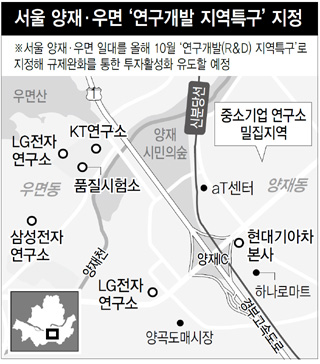 서울 양재·우면 ‘연구개발 지역특구’ 지정