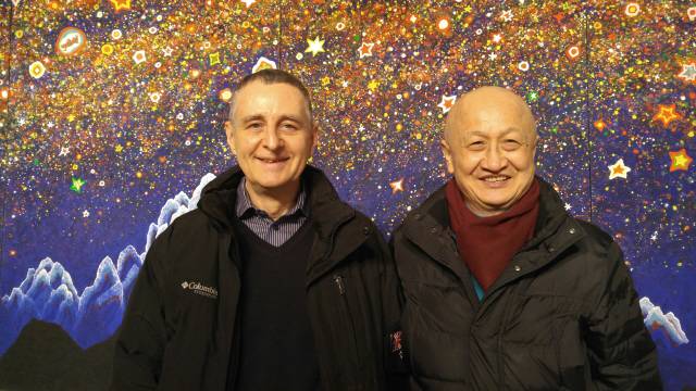 왼쪽부터 마렉 코즈니에프스키, 강찬모씨. 사진 김경애 기자