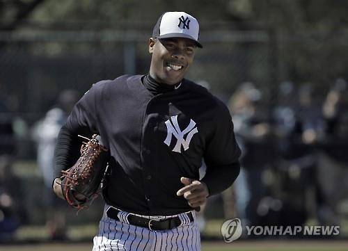 정규시즌 30경기 출장 정지 처분을 받은 아롤디스 채프먼. (AP=연합뉴스 자료사진)