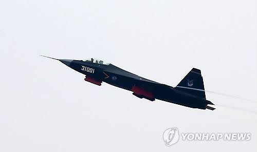 중국이 개발한 차세대 스텔스 전투기 J-31기의 수출형인 FC-31(연합뉴스DB)