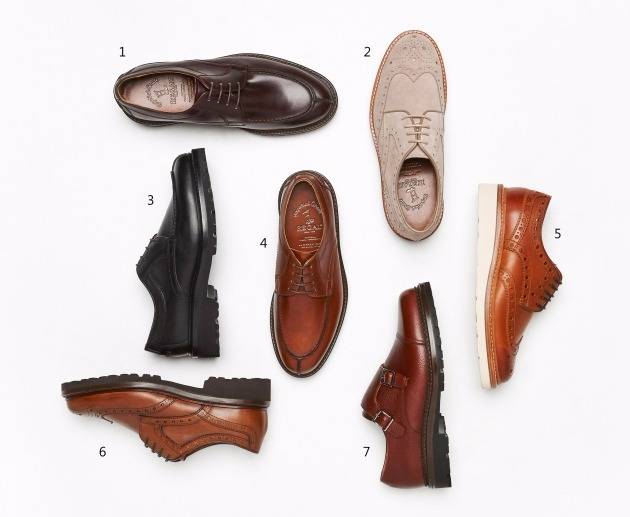 1. 리갈 201 버건디 Y팁  2. 리갈 201 스웨이드 윙팁  3. 리갈 201 블랙Y팁  4. 리갈 201 브라운 Y팁 5. 리갈 101V 브라운 윙팁  6. REGAL 201 브라운 윙팁  7. 헤리티지 캐주얼 브라운 더블 몽크(사진=금강제화 제공)
