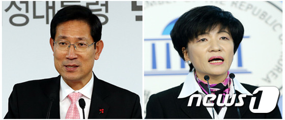 박선규 전 청와대 대변인과 김영주 더불어민주당 의원. © News1 조현아 인턴기자