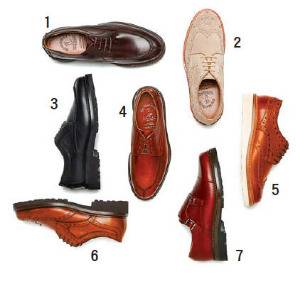 1. 버건디 Y팁 2. 스웨이드 윙팁 3. 블랙 Y팁 4. 브라운 Y팁 5. 브라운 윙팁 6. 브라운 윙팁 7. 브라운 더블 몽크