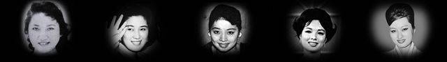 왼쪽부터 박현옥(1957년), 오금순(1958년), 오현주(1959년), 손미희자(1960년), 서양희(1961년)