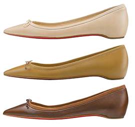 크리스찬 루부탱 `누드 컬렉션`에서 가장 옅은 1호색, 중간인 4호색, 진한 6호색(사진 위부터).