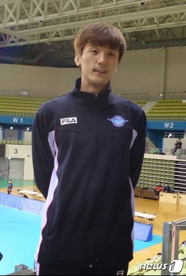 대한항공 곽승석이 11일 인천송림체육관에서 포즈를 취하고 있다. © News1