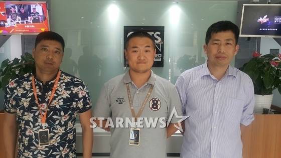 가츠 채널 관계자들. 가운데가 판유에 대표 /사진=베이징(중국)문완식 기자