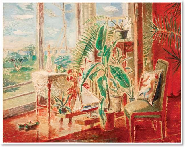 ‘여름 실내에서’, 이인성, 1934년, 종이에 수채, 71×89.5cm. [사진 제공 · 이인성기념사업회]