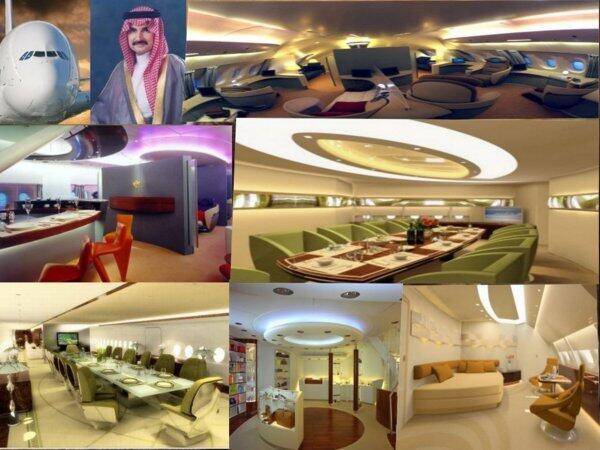 알왈리드 왕자 전용기의 다양한 시설들