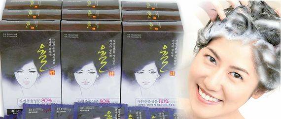 ‘율컬러샴푸 염색약’은 뽕나무·알로에·로즈마리·들국화·캐모마일·세이지·카렌둘라 등 7가지 자연 추출물을 함유하고 있는 순한 염색약이다. [사진 광덕신약]