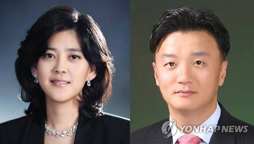 이부진 호텔신라 사장(왼쪽)과 임우재 삼성전기 상임고문. [연합뉴스 자료사진]