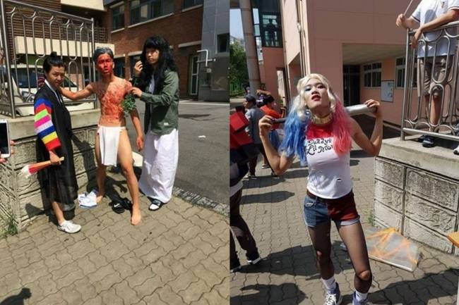 지난 7월 경기도 의정부고등학교 졸업사진 촬영 현장