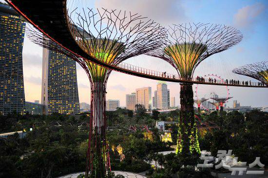 독특한 분위기의 가든스 바이 더베이. (사진=시티투어닷컴 제공)