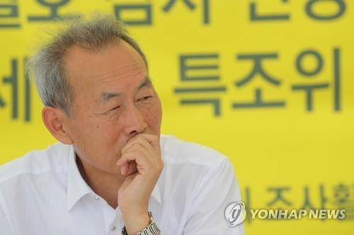 단식 농성 중인 이석태 특조위원장 [연합뉴스DB]