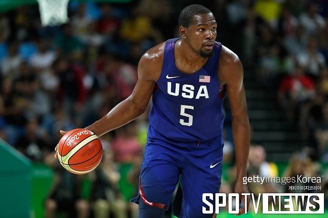 ▲ 2016년 리우데자네이루 올림픽 농구 남자 결승전에서 미국의 우승을 이끈 골든스테이트 워리어스의 케빈 듀란트