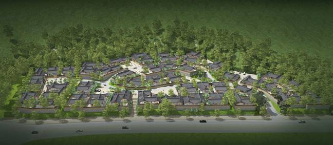 세종시 한옥마을 부지 조감도.