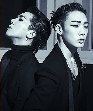 ‘YG표 힙합’을 이끌어갈 그룹 위너의 송민호(왼쪽)와 아이콘의 바비가 ‘MOBB(맙)’이라는 이름으로 뭉쳤다. 추석 연휴 직전인 지난 12일 YG엔터테인먼트 사옥에서 만난 이들은 “우리가 만족하는 음악과 대중이 좋아하는 음악 사이의 중간점을 찾는 게 목표이자 숙제”라고 말했다. YG 제공