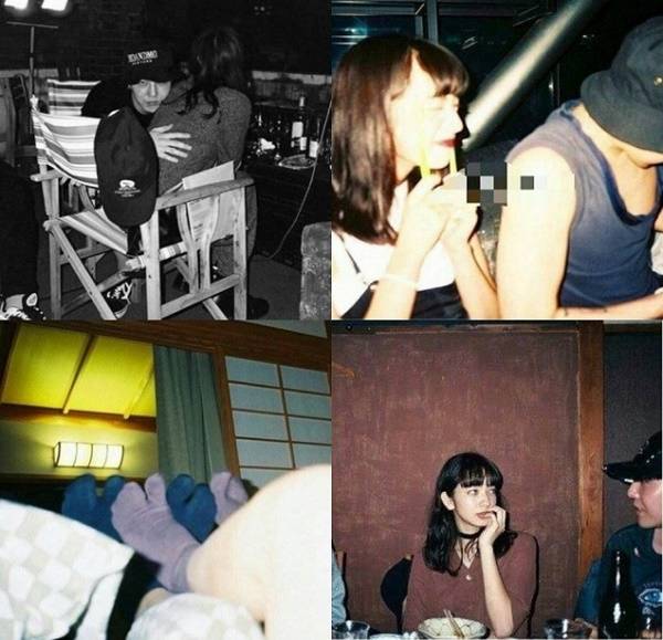 지드래곤과 고마츠 나나가 함께 촬영한 사진이 유출됐다. 사진=온라인 커뮤니티