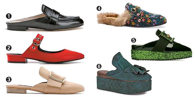 최근 출시된 블로퍼들. ①슈콤마보니 ②레이첼 콕스 ③카렌 화이트 ④구찌 ⑤왓 아이 원트 ⑥펜디 [사진 각 브랜드, W컨셉]