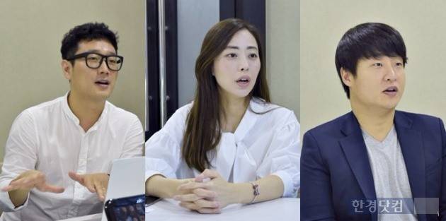 (왼쪽부터)파킹클라우드의 이창민 책임연구원, 이화진 최고전략책임자, 박준이 서비스기획팀 과장.
