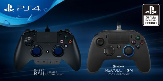 PS4 전용 신규 컨트롤러 레이즈 라이주와 나콘 레볼루션.