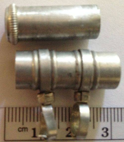 1차 세계대전 때 미 육군이 통신문을 담아 전서구의 발에 단 통. [사진 위키피디어]